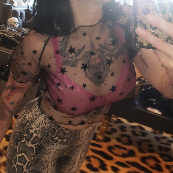 SHEIN Tops - ⭐Sheer Star Top 🖤